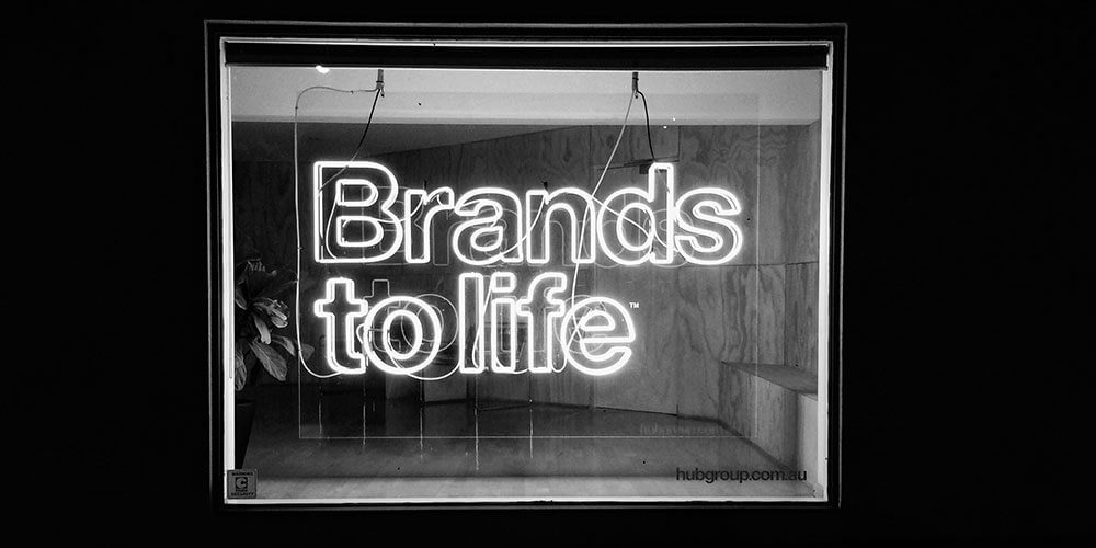 Brands to life neon sign